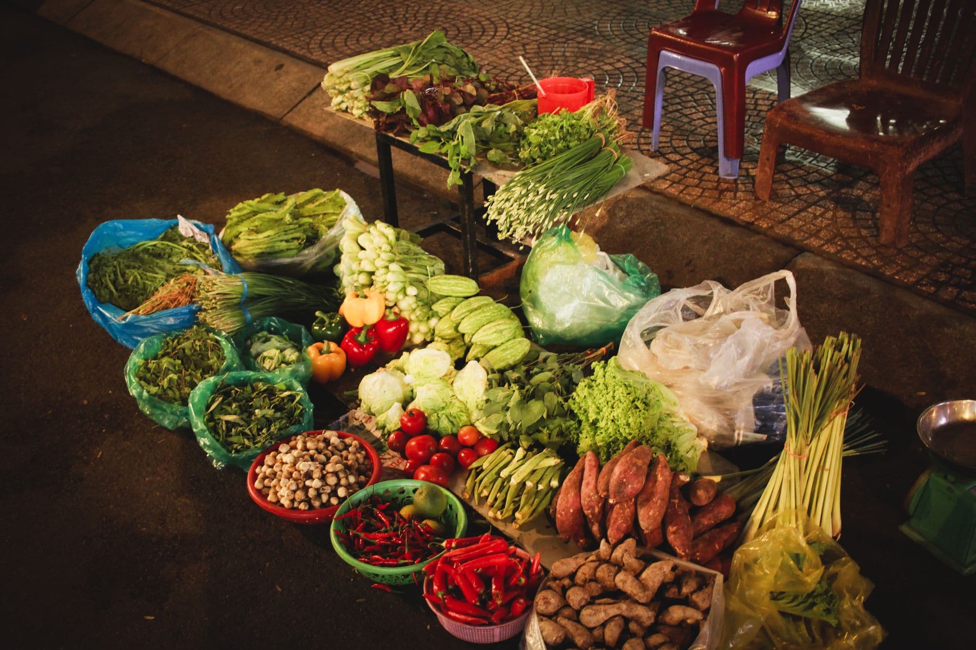 Ho Chi Minh Vietnam Street Vetagable